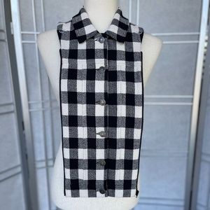 Veronica Beard Black/White Buffalo Check Slate Dickey sz 00-14
